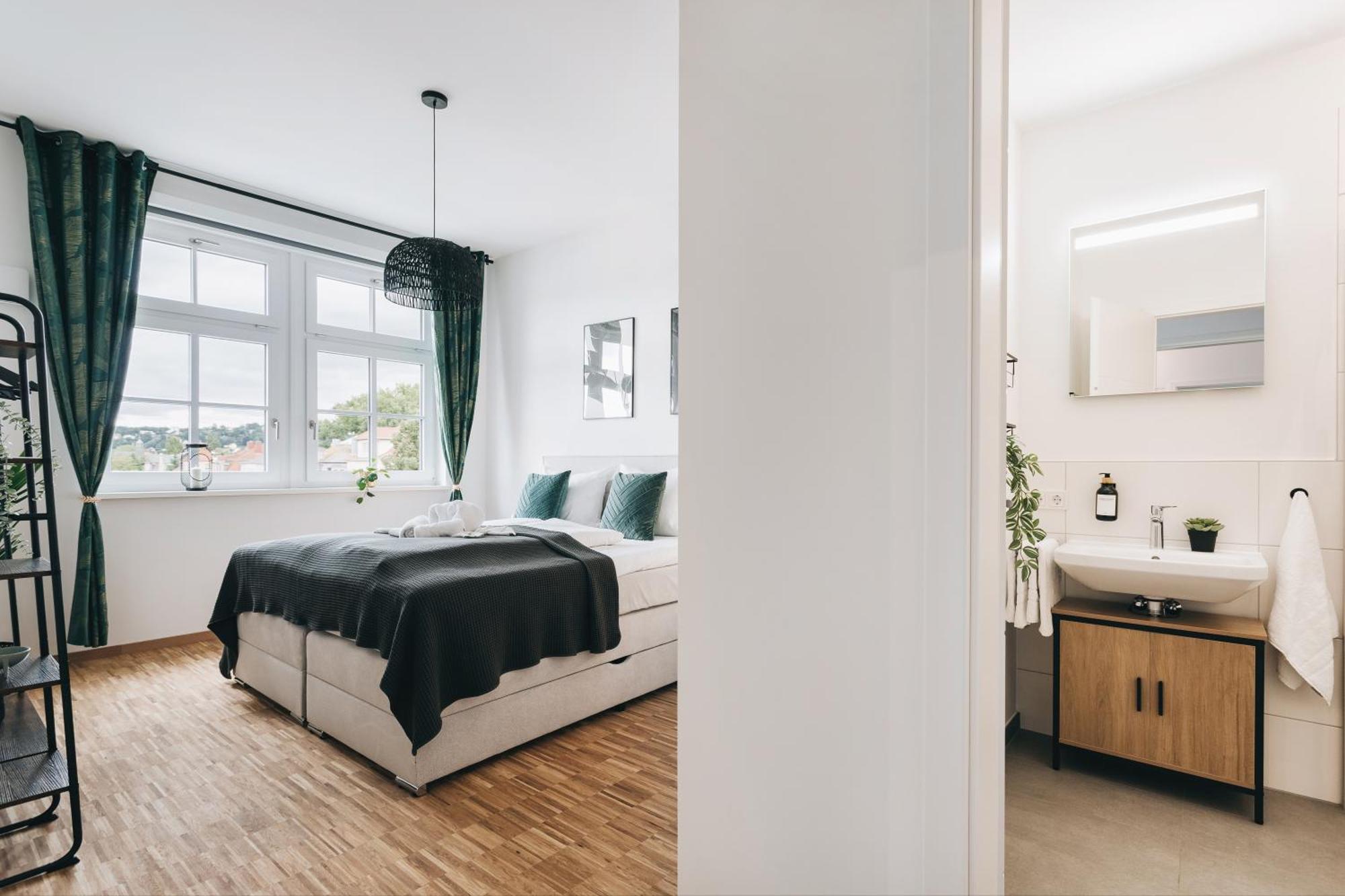 Oasis Appart - Wohnen In Dresden - Netflix - Tiefgarage - Dachterrasse Værelse billede
