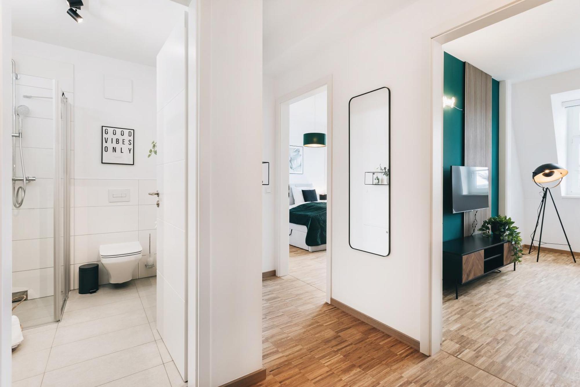Oasis Appart - Wohnen In Dresden - Netflix - Tiefgarage - Dachterrasse Værelse billede